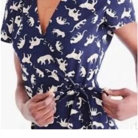 J. Crew Wildcat Print Mini Dress - Picture 2 of 4